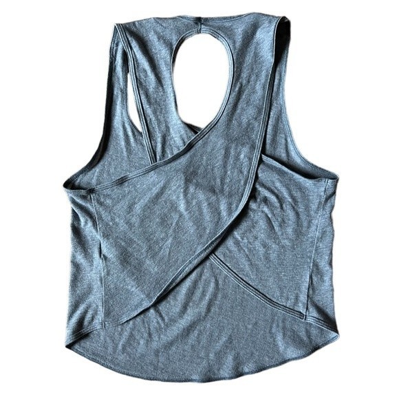 Hollister Cropped Tank Open Back Detail Size Small S Blue Tulip - Picture 2 of 12